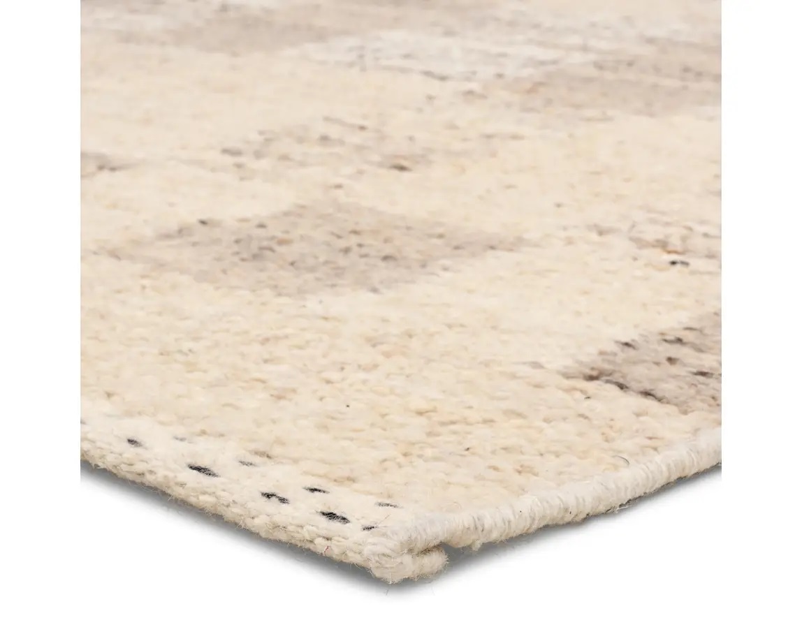 Casual & Solid Rugs Leona LEO12 Ivory - Beige & Lt. Grey - Grey Hand Woven Rug