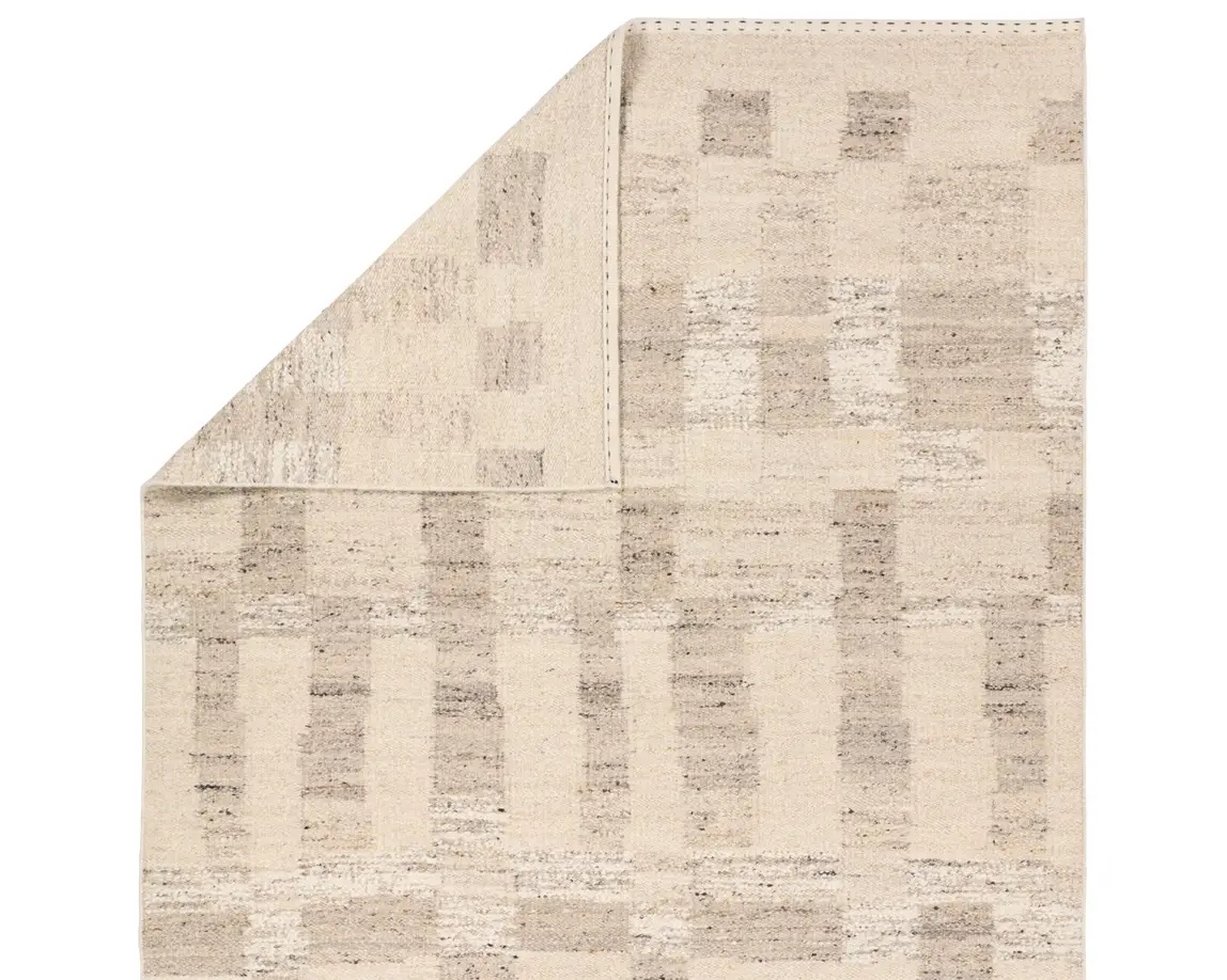 Casual & Solid Rugs Leona LEO12 Ivory - Beige & Lt. Grey - Grey Hand Woven Rug