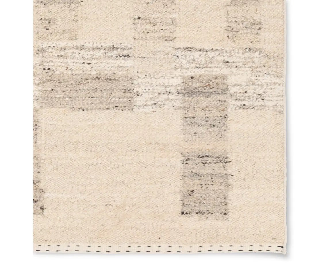 Casual & Solid Rugs Leona LEO12 Ivory - Beige & Lt. Grey - Grey Hand Woven Rug