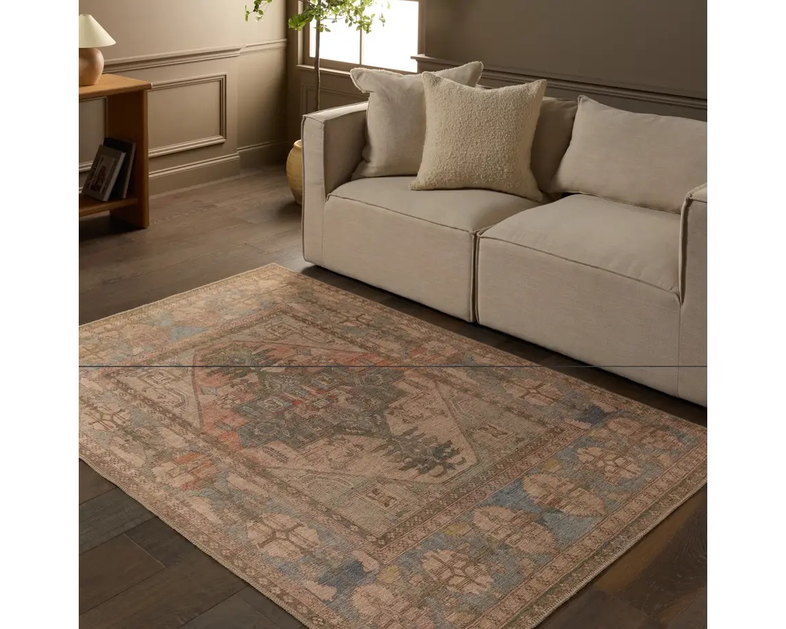 Traditional & Oriental Rugs Kindred KND19 Camel - Taupe & Lt. Grey - Grey Machine Made Rug