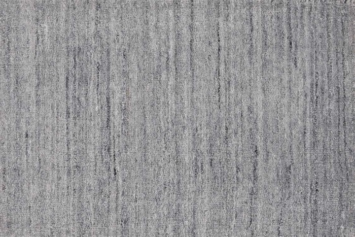 Custom & Wall to Wall Kashmir Ridge Line Lt. Grey - Grey & Black - Charcoal Machine Made Rug