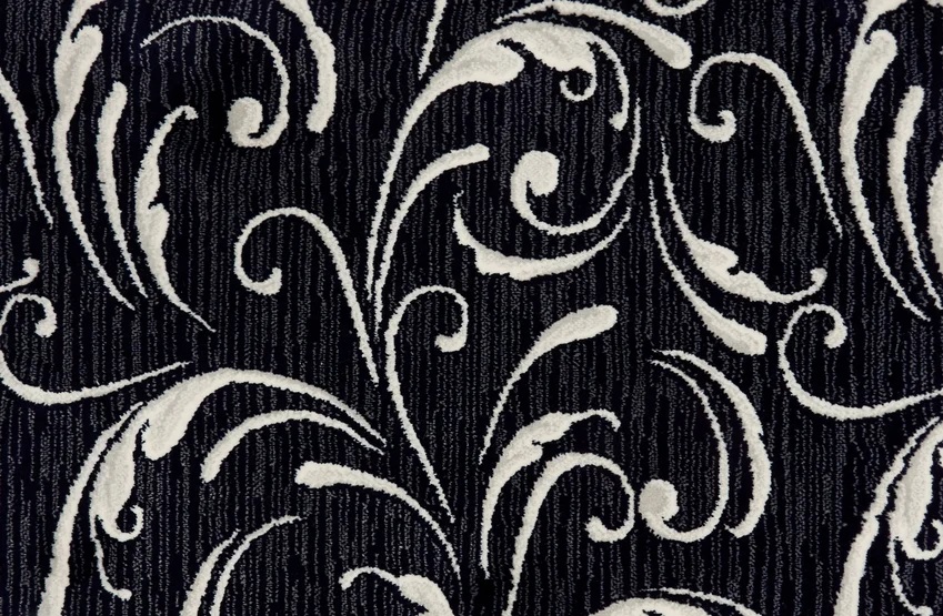 Custom & Wall to Wall Filigree Night Black - Charcoal Machine Made Rug