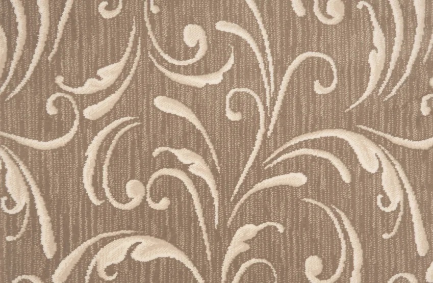 Custom & Wall to Wall Filigree Tan Camel - Taupe Machine Made Rug