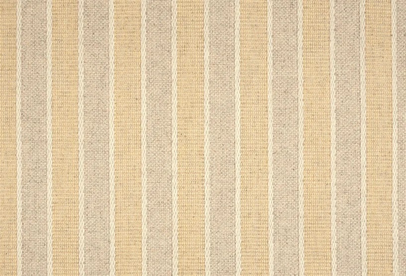 Custom & Wall to Wall Renegade Stripe Sunbeam Camel - Taupe & Lt. Brown - Chocolate Flat weave Rug