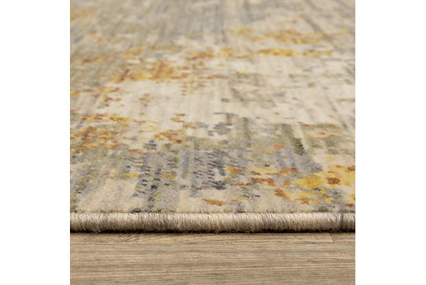 Contemporary & Transitional Rugs Soleri SOL03 Lt. Grey - Grey & Rust - Orange Machine Made Rug