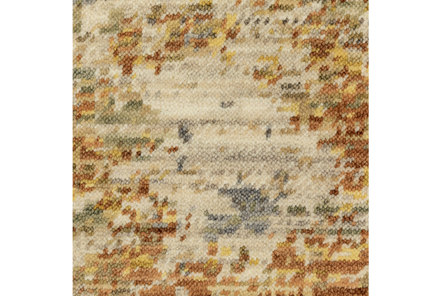 Contemporary & Transitional Rugs Soleri SOL03 Lt. Grey - Grey & Rust - Orange Machine Made Rug