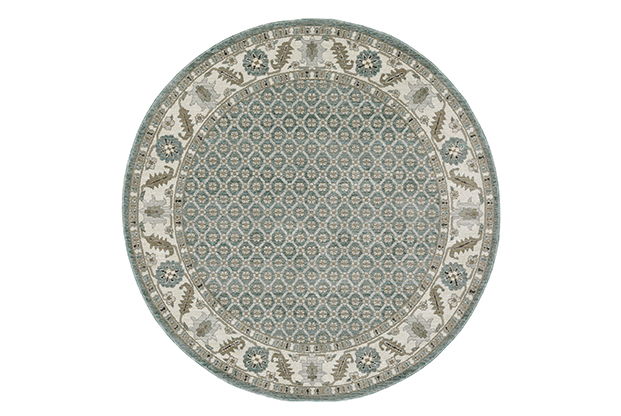 Casual & Solid Rugs Andorra 2429A Lt. Blue - Blue & Ivory - Beige Machine Made Rug