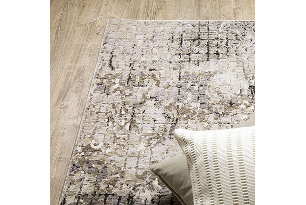 Contemporary & Transitional Rugs Nebulous 91D Lt. Grey - Grey & Black - Charcoal Machine Made Rug