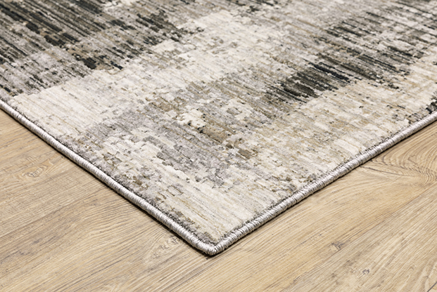 Contemporary & Transitional Rugs Nebulous 4151N Lt. Grey - Grey & Black - Charcoal Machine Made Rug