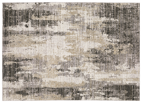 Contemporary & Transitional Rugs Nebulous 4151N Lt. Grey - Grey & Black - Charcoal Machine Made Rug