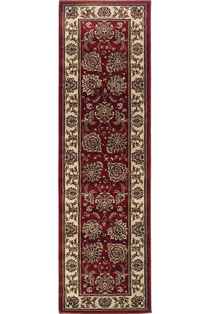 Traditional & Oriental Rugs Ariana 117C Red - Burgundy & Ivory - Beige Machine Made Rug