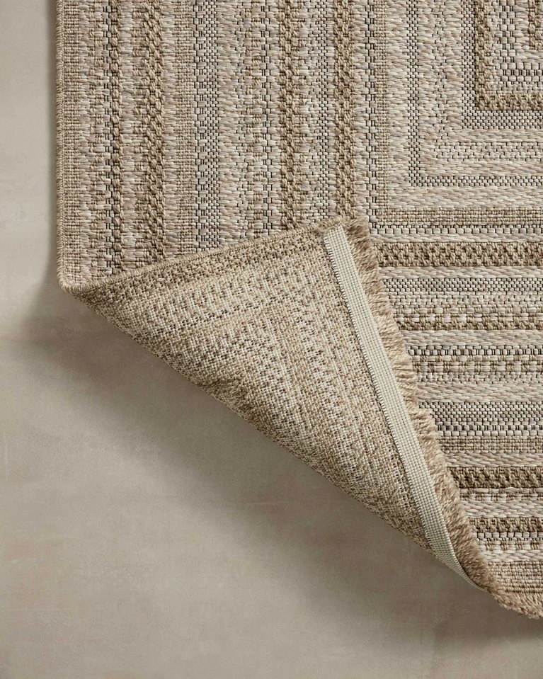 Outdoor Rugs Dawn Daw-01 Natural Lt. Brown - Chocolate & Camel - Taupe Machine Made Rug