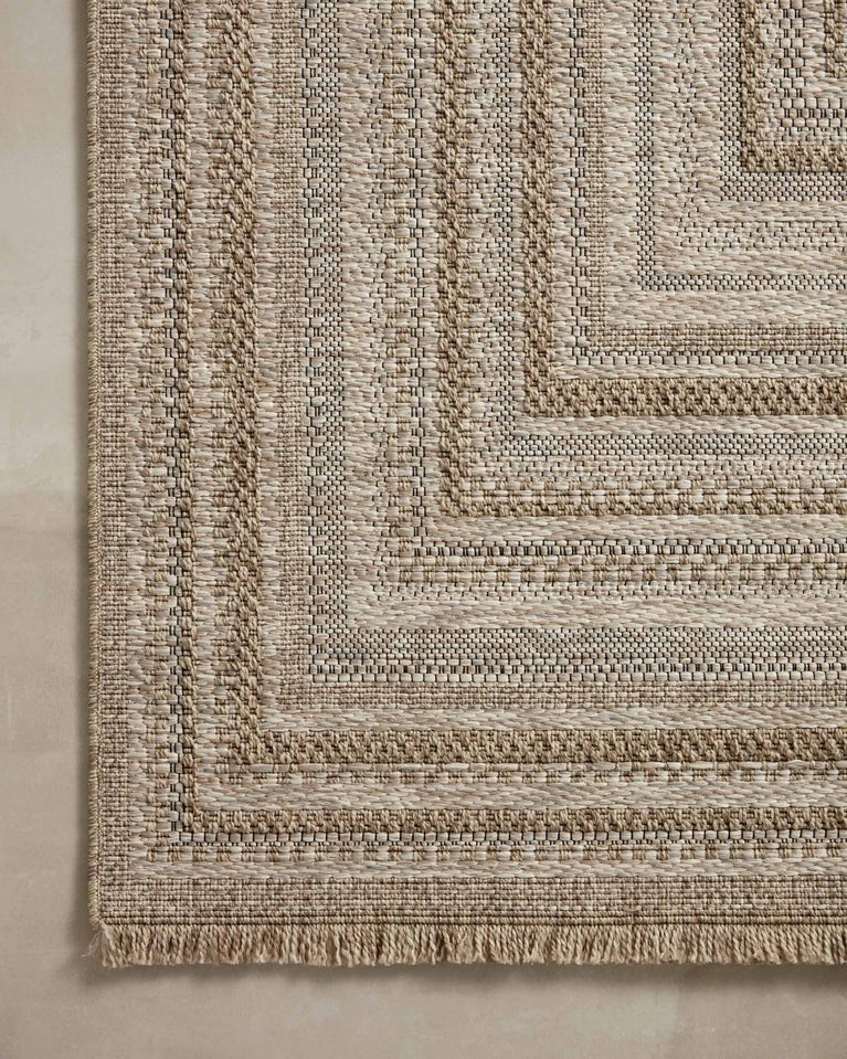 Outdoor Rugs Dawn Daw-01 Natural Lt. Brown - Chocolate & Camel - Taupe Machine Made Rug