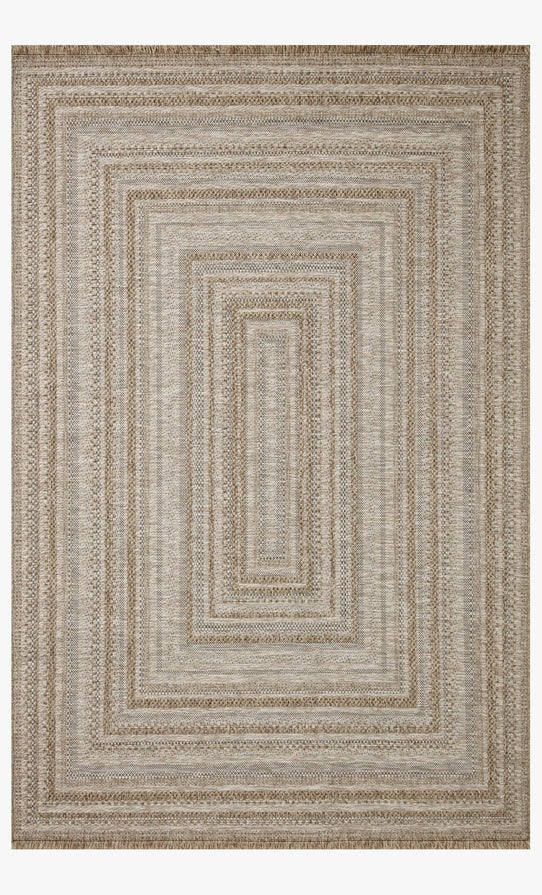 Outdoor Rugs Dawn Daw-01 Natural Lt. Brown - Chocolate & Camel - Taupe Machine Made Rug