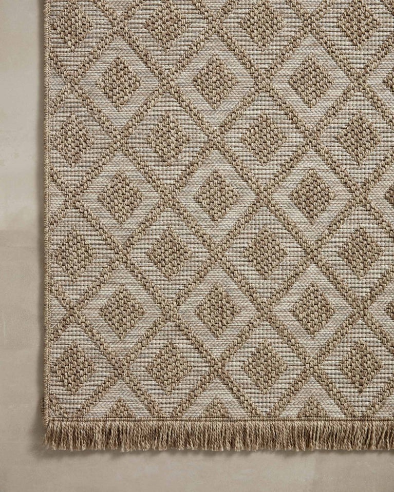 Outdoor Rugs Dawn Daw-07 Natural Lt. Brown - Chocolate & Camel - Taupe Machine Made Rug