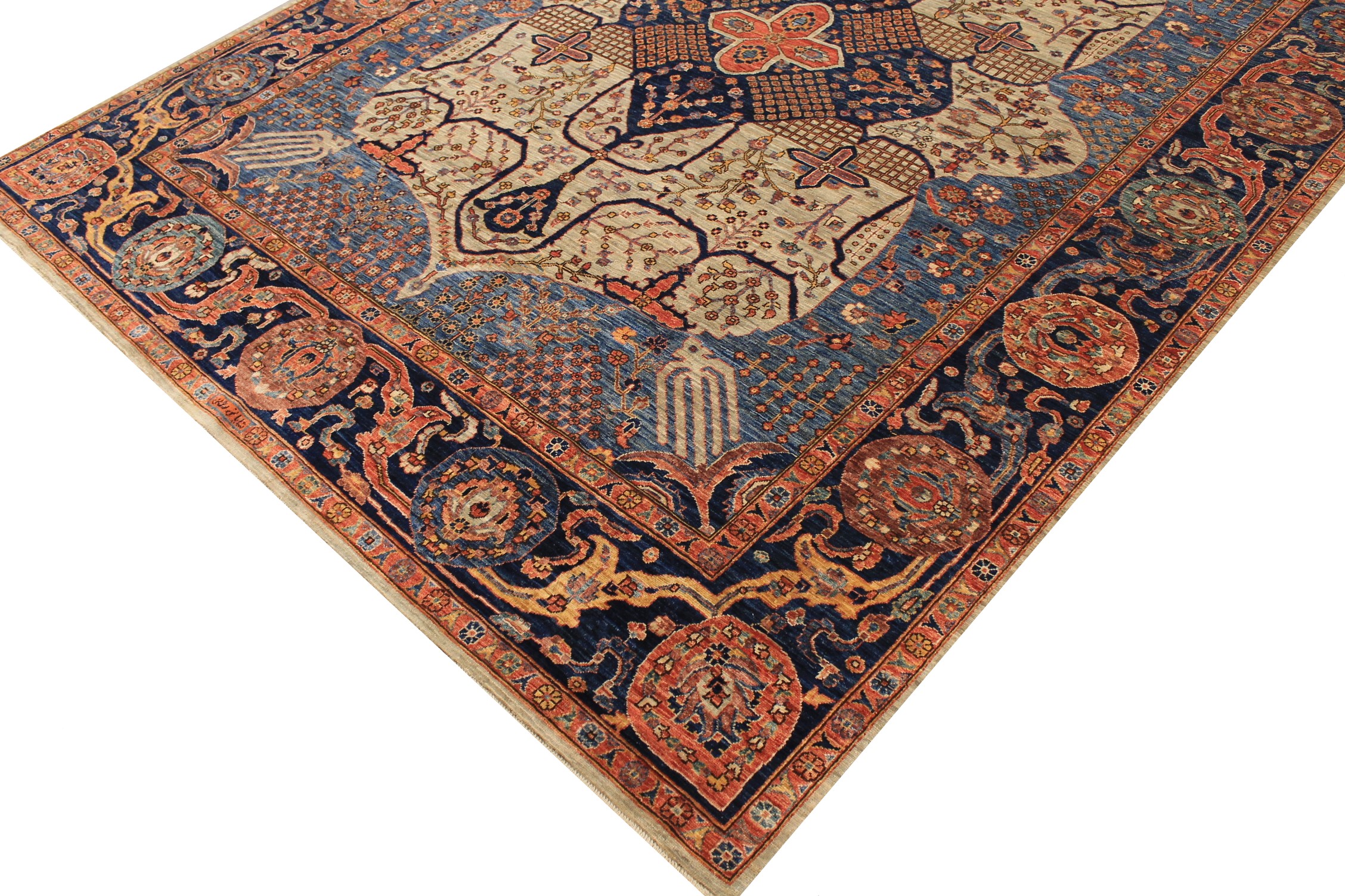 Traditional & Oriental Rugs Aryana 028854 Lt. Blue - Blue & Medium Blue - Navy Hand Knotted Rug