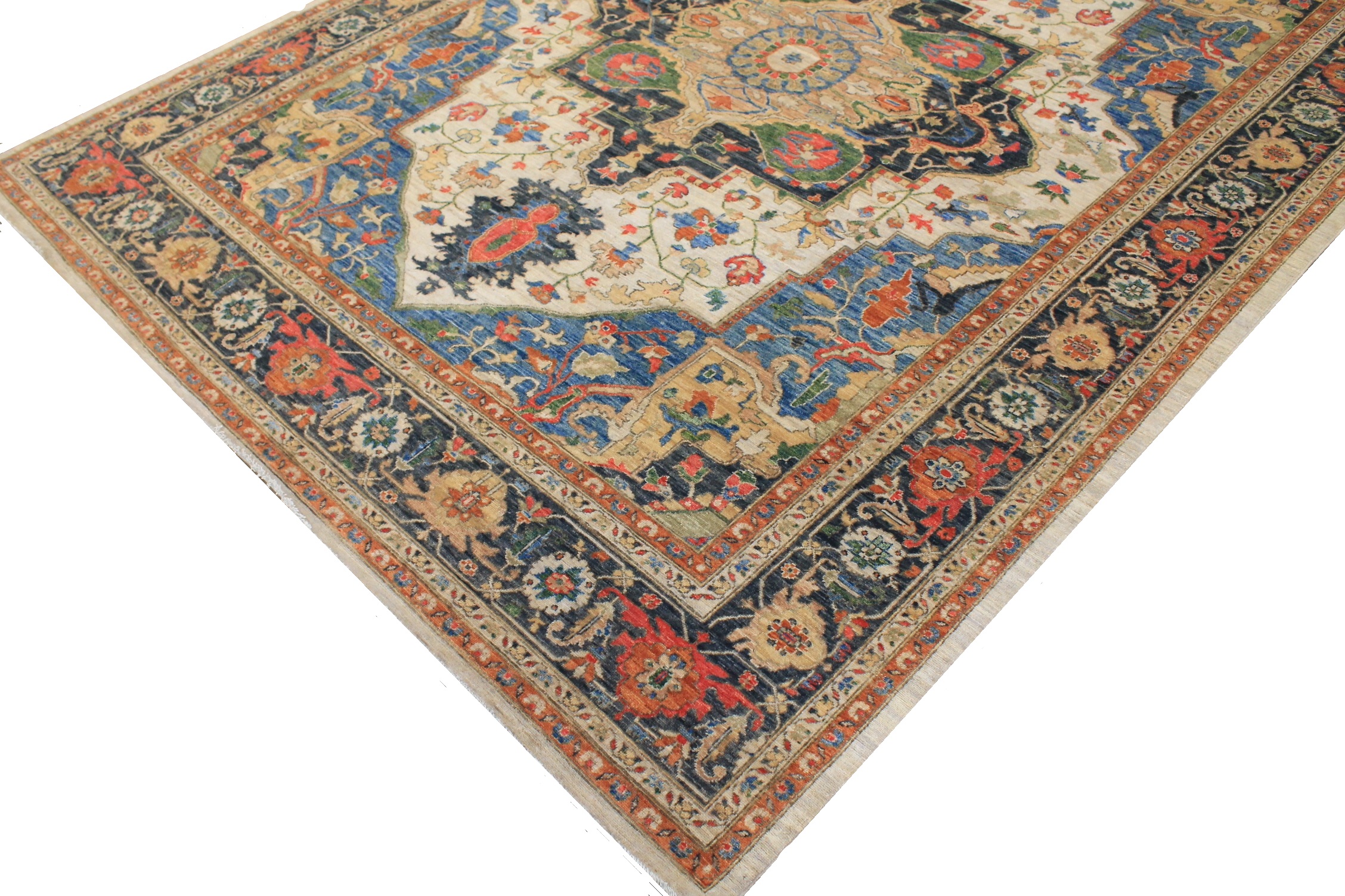 Traditional & Oriental Rugs Aryana 028782 Lt. Blue - Blue & Medium Blue - Navy Hand Knotted Rug