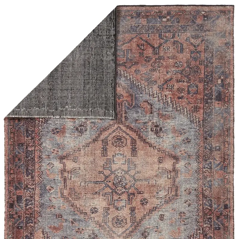 Antique Style Rugs Theo THO01 Rust - Orange & Lt. Brown - Chocolate Hand Woven Rug