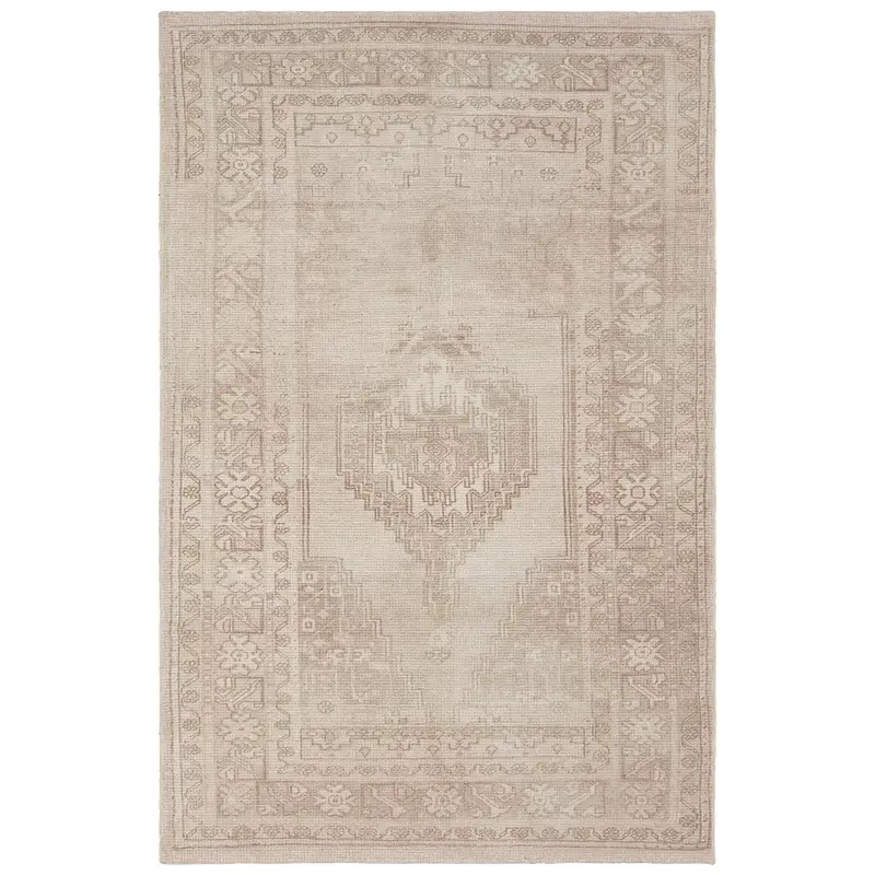 Antique Style Rugs Theo THO03 Ivory - Beige Hand Woven Rug