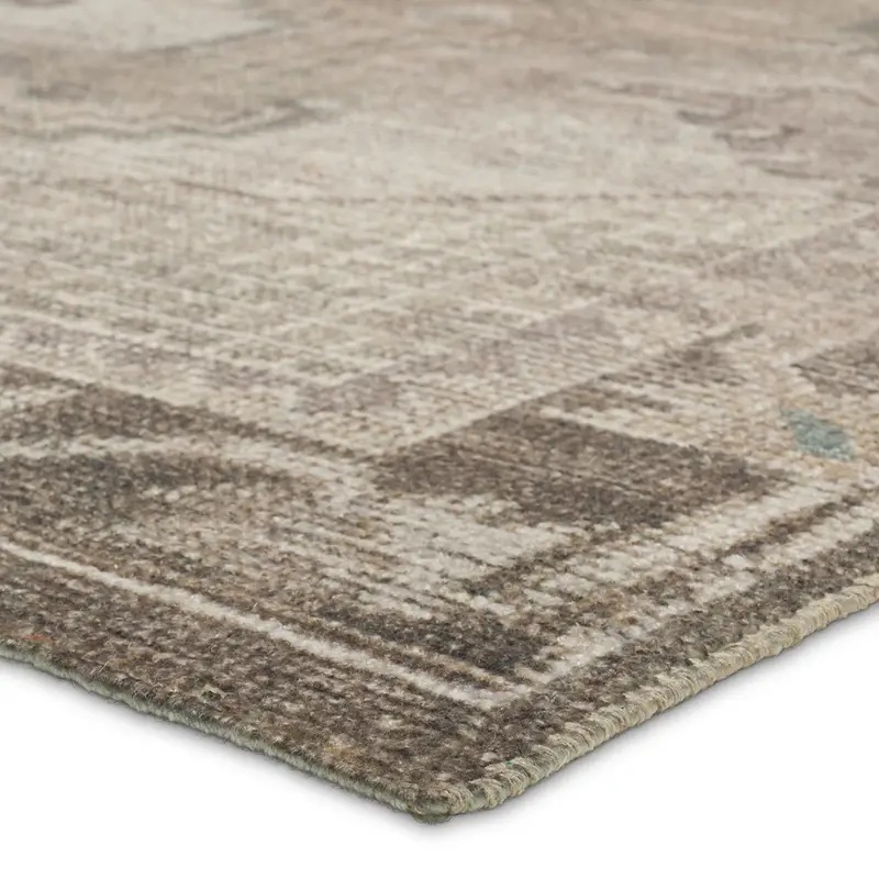 Antique Style Rugs Theo THO04 Ivory - Beige & Lt. Brown - Chocolate Hand Woven Rug