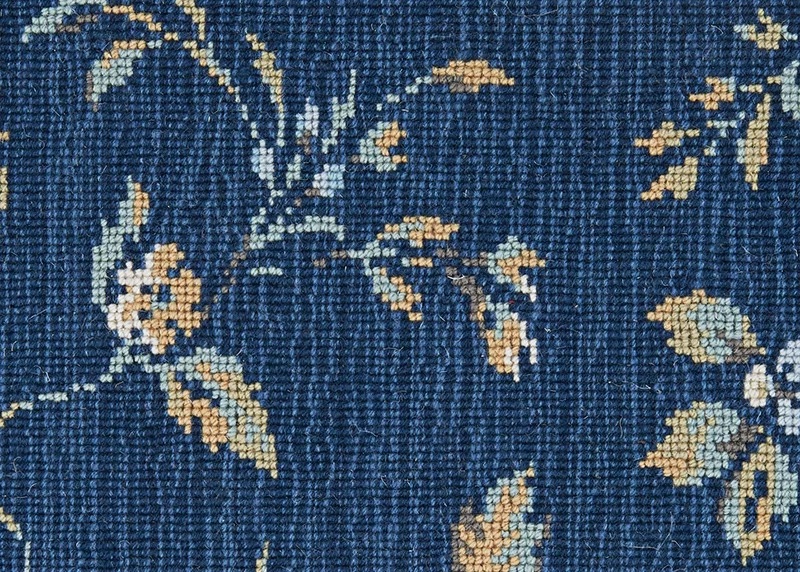 Custom & Wall to Wall Rugs Ariana Stria 3790/0001 Denim Medium Blue - Navy & Multi Machine Made Rug