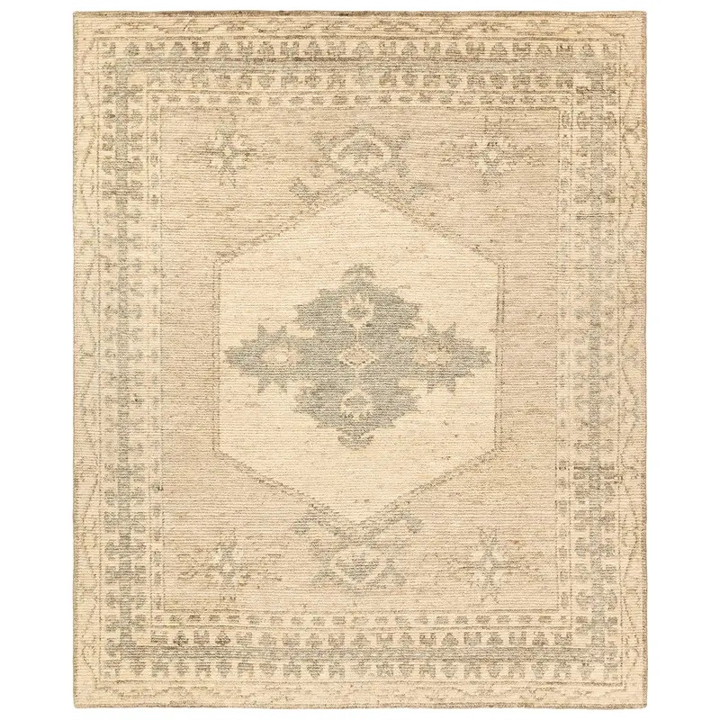 Oushak Rugs Sarmak SMK02 Ivory - Beige Hand Knotted Rug