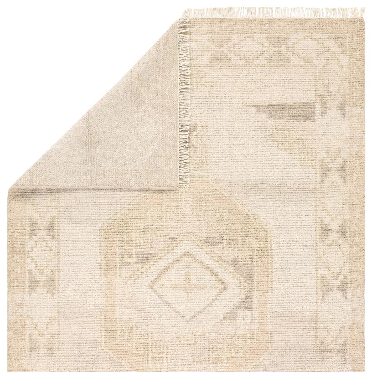 Oushak Rugs Sevak SEV06 Ivory - Beige & Camel - Taupe Hand Knotted Rug