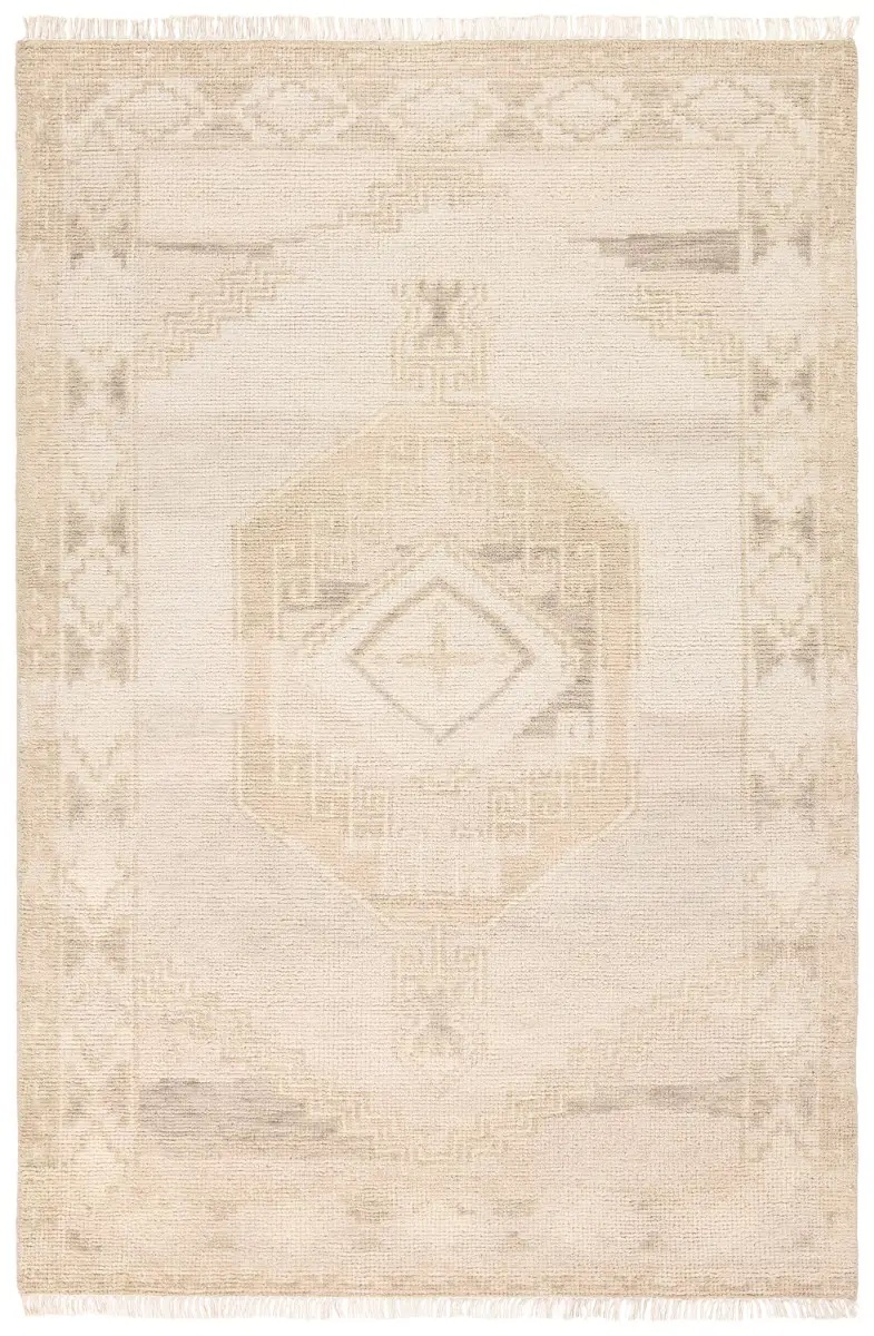 Oushak Rugs Sevak SEV06 Ivory - Beige & Camel - Taupe Hand Knotted Rug