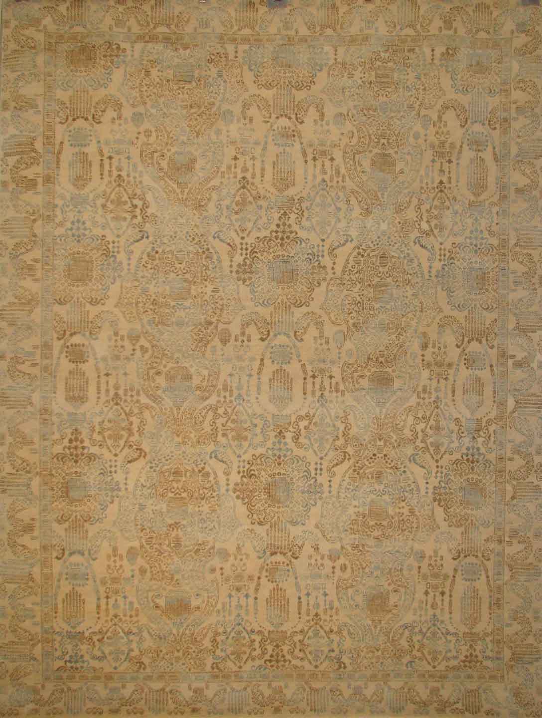 Oushak Rugs JEWEL WOOL 14548 Ivory - Beige Hand Knotted Rug